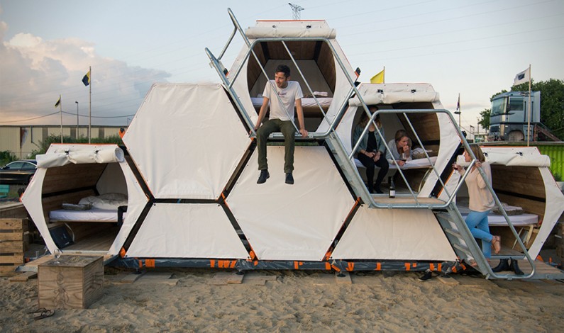 Stackable Cells Allow You To Sleep On Top of Your Friends At Music Festivals
